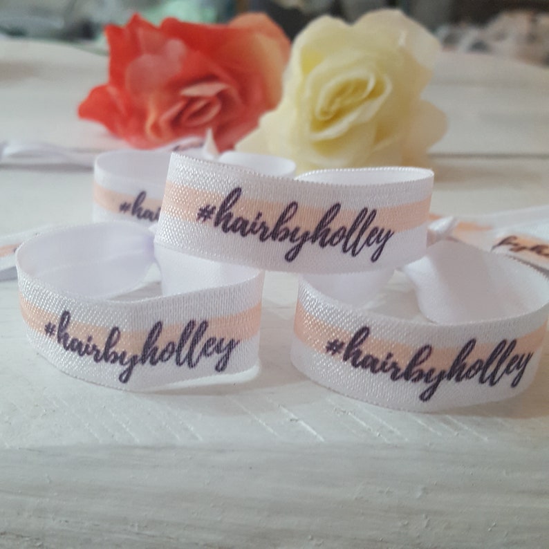 Custom Promotional Salon Hair Ties Custom Hair Ties Hair Etsy