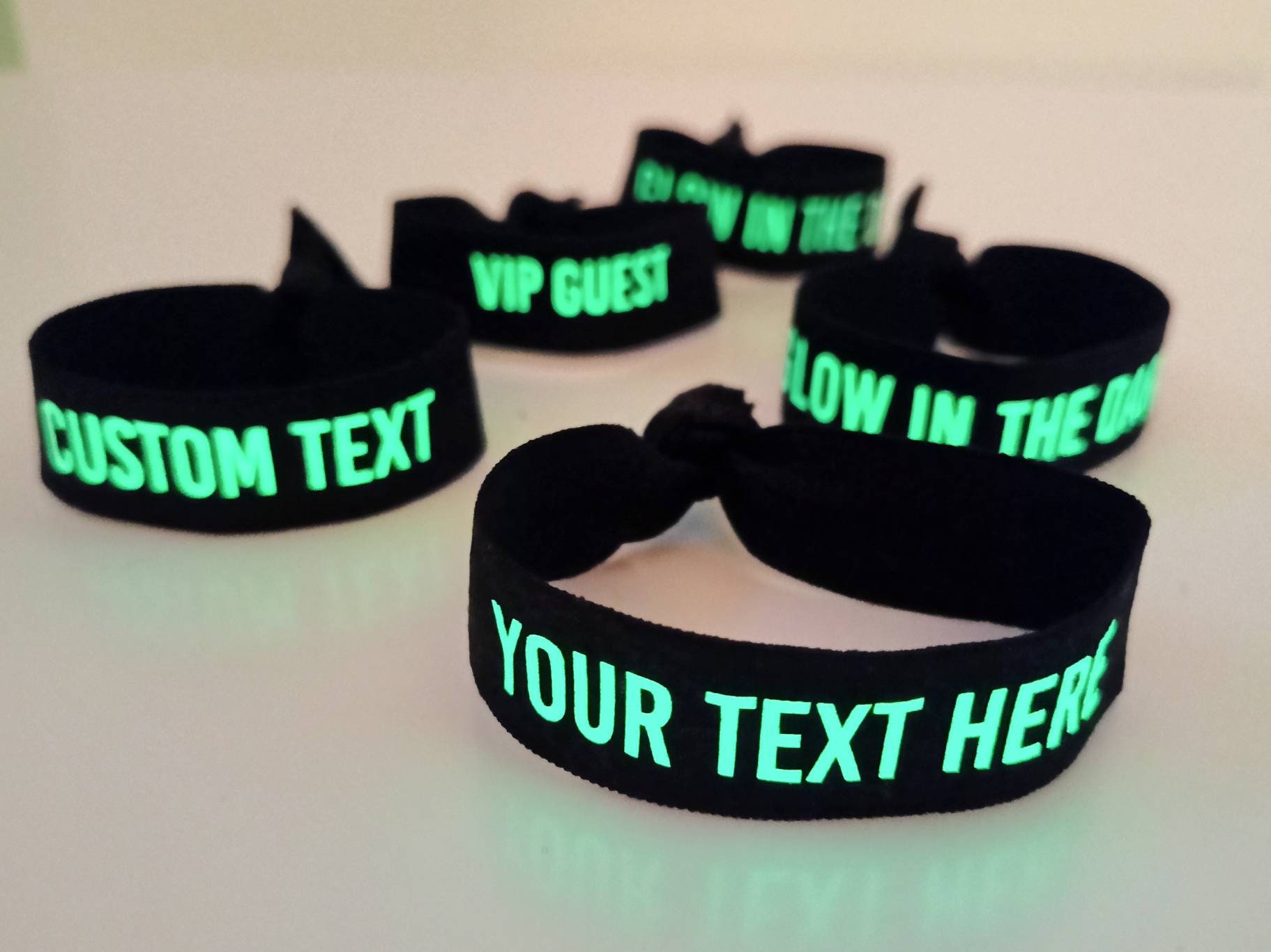 Glow in the dark wristbands pulseras personalizadas Etsy