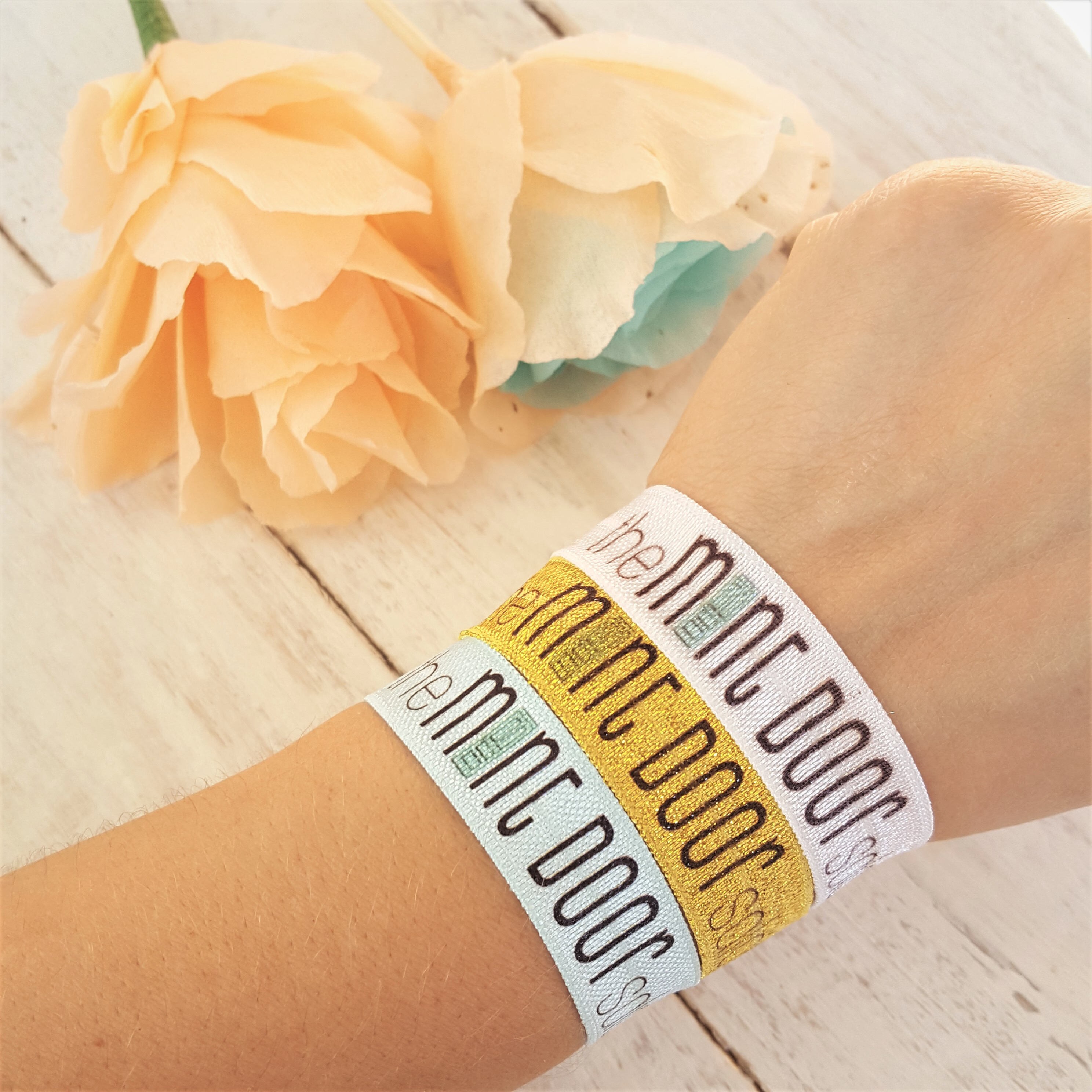 Promotional handout hair ties Hair salon gifts Custom hair Etsy