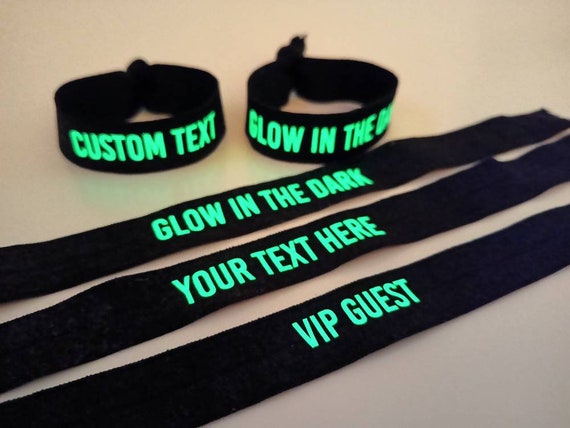 Custom glow in the dark wristbands discount