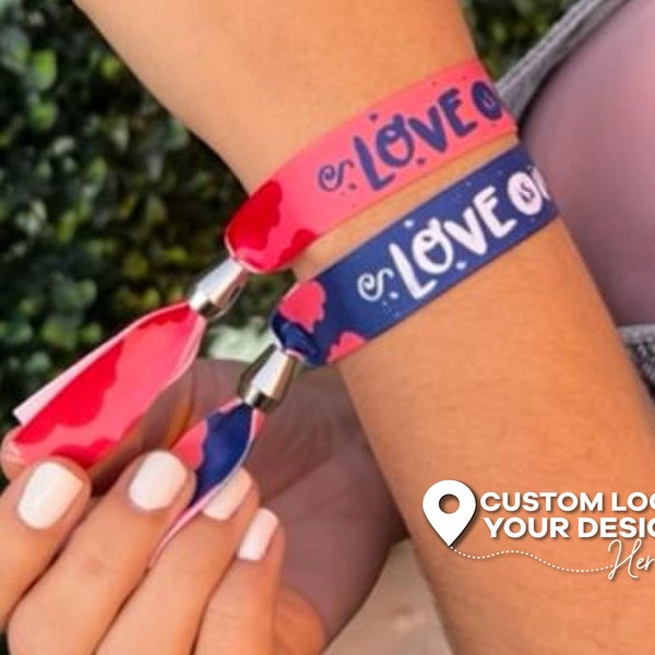 Festival custom wristbands -Special Link for Briana. 170 party bracelets with black move on beads