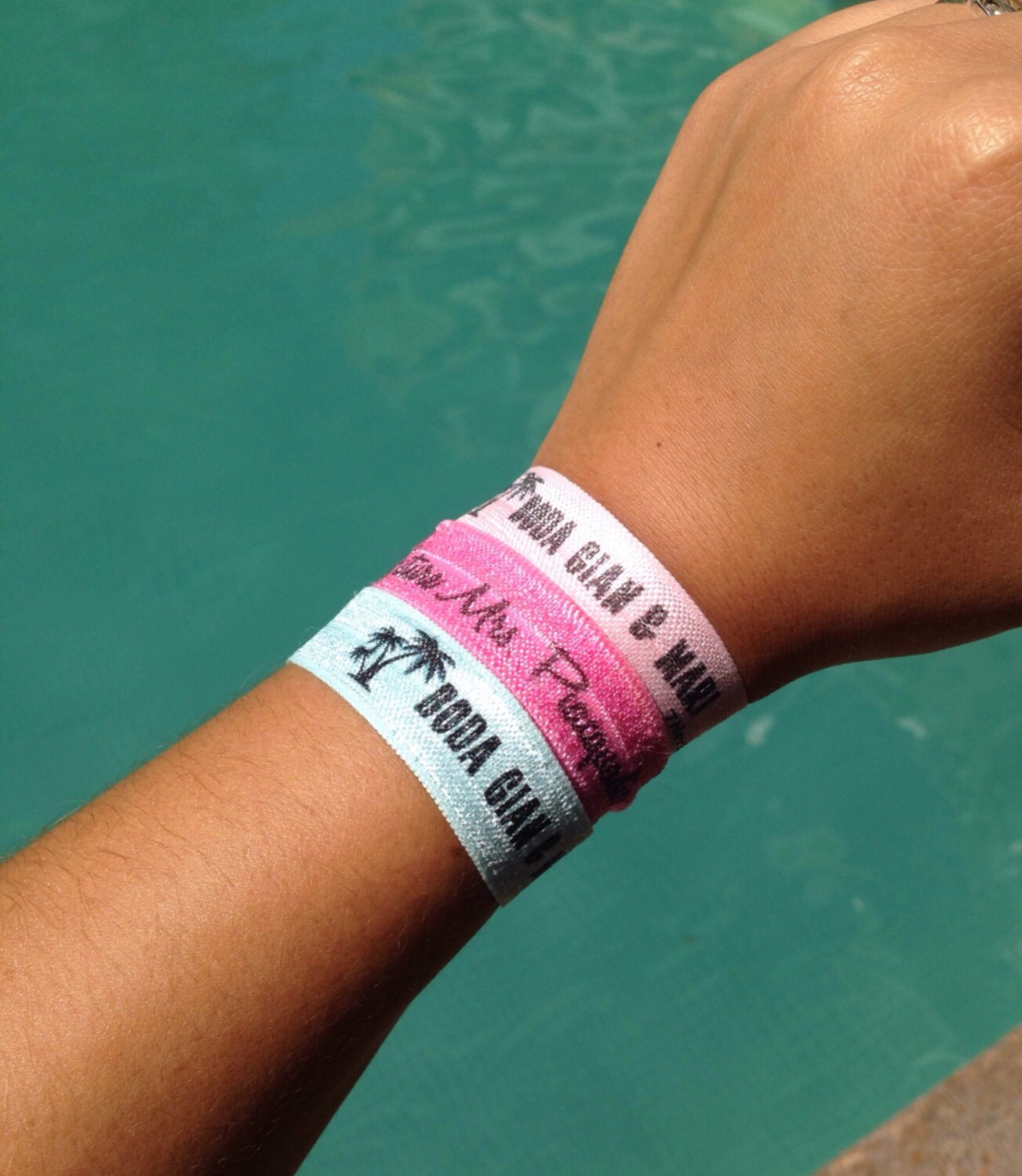 400 Multi Colored Custom Hair Ties / Bridesmaid Favors / Etsy