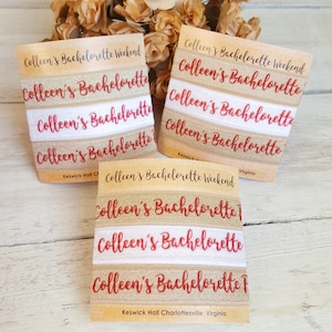 100 paquets de 3 élastiques personnalisés + carte de cadeaux d'anniversaire - événements promotionnels carte de bracelet LGBT - bracelets élastiques arc-en-ciel