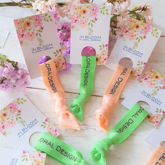 70 Custom Wristbands Custom Hair Ties Personalized Hair Etsy