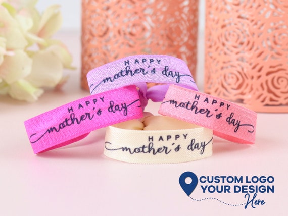 Mothers Day Custom Hair Ties Mothers Day Gifts in Bulk for 