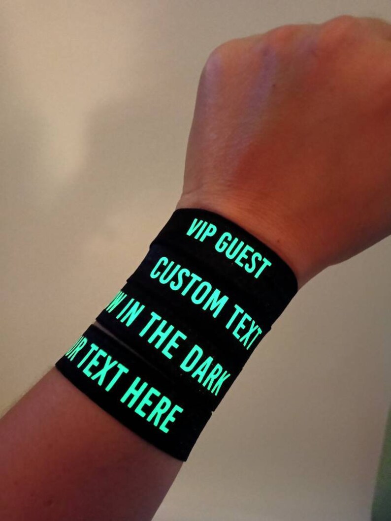 Glow in the Dark Hair Ties Night Party Wristbands Etsy