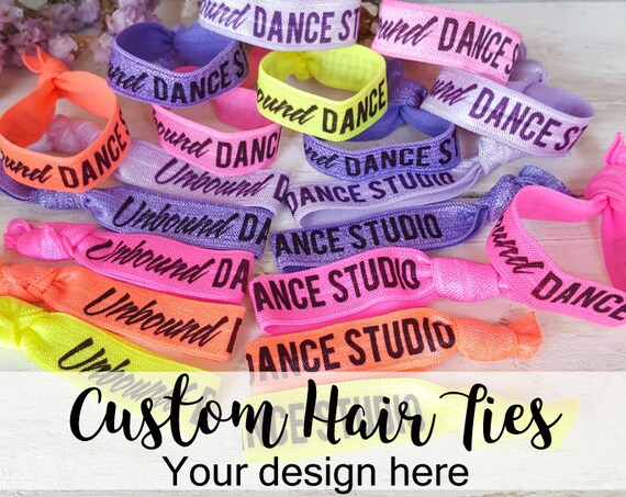 You Design Custom Hair Ties Personalized Party Favors Etsy