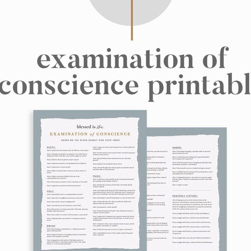 Free Examination of Conscience Printable Encouragement Card - Etsy