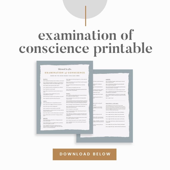 Free Examination of Conscience Printable Encouragement Card - Etsy