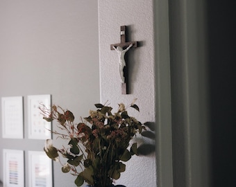 12 Inch Wall Crucifix: Catholic Wall Cross, Christian Home Decor