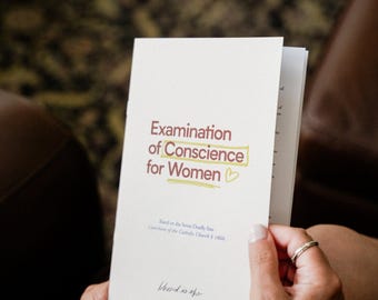 Cahier d'examen de conscience : guide de confession catholique pour femmes