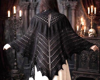 Vampir-Fledermaus Schal: viktorianisches Gothic Rüschen Halstuch