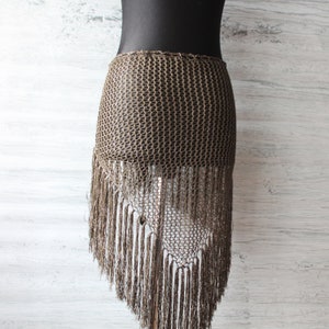 Crochet Fringe Hip Scarf: Plus Size Belly Dance Belt