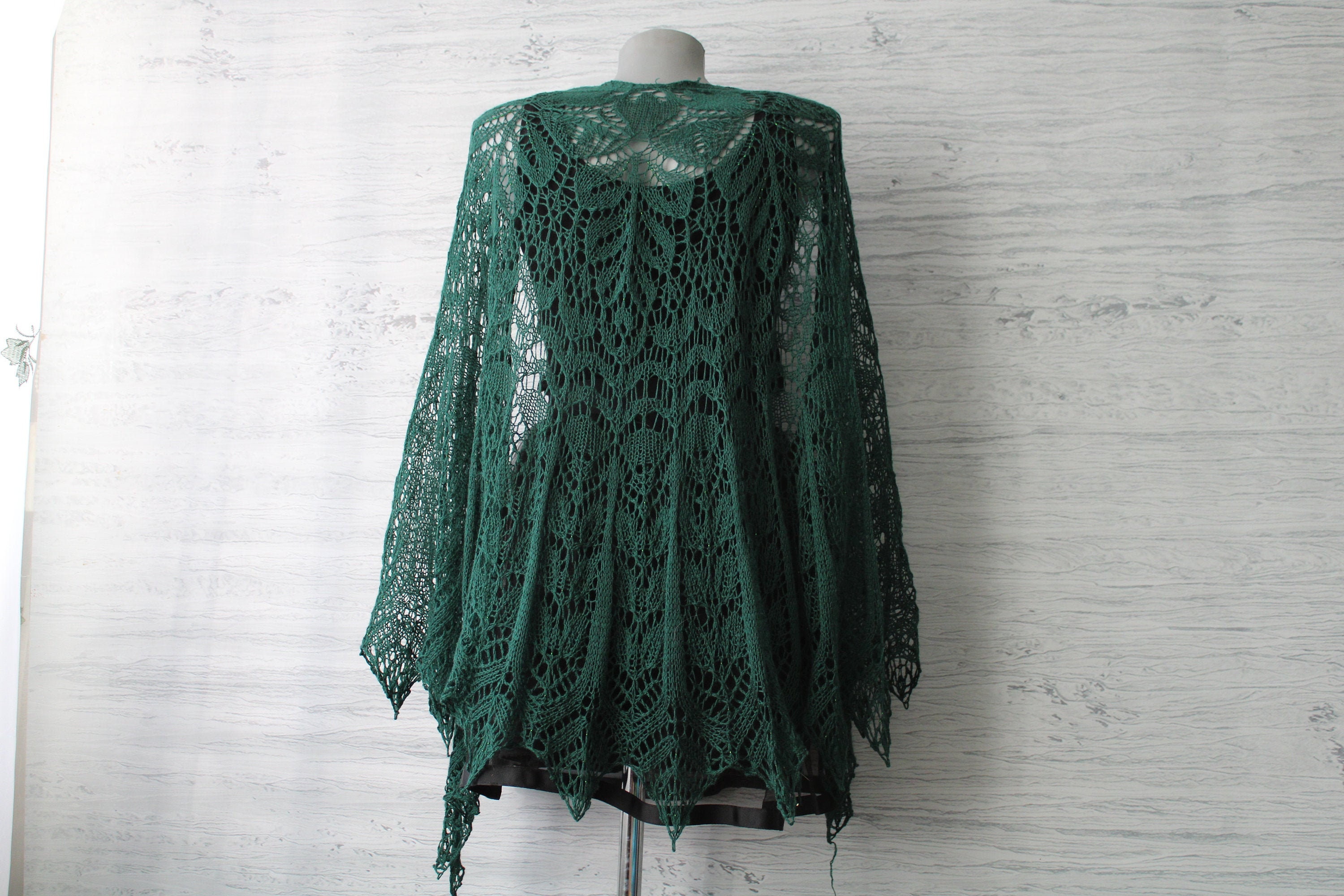 shawl emerald green