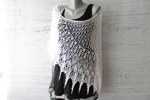 white lace shawl bridal
