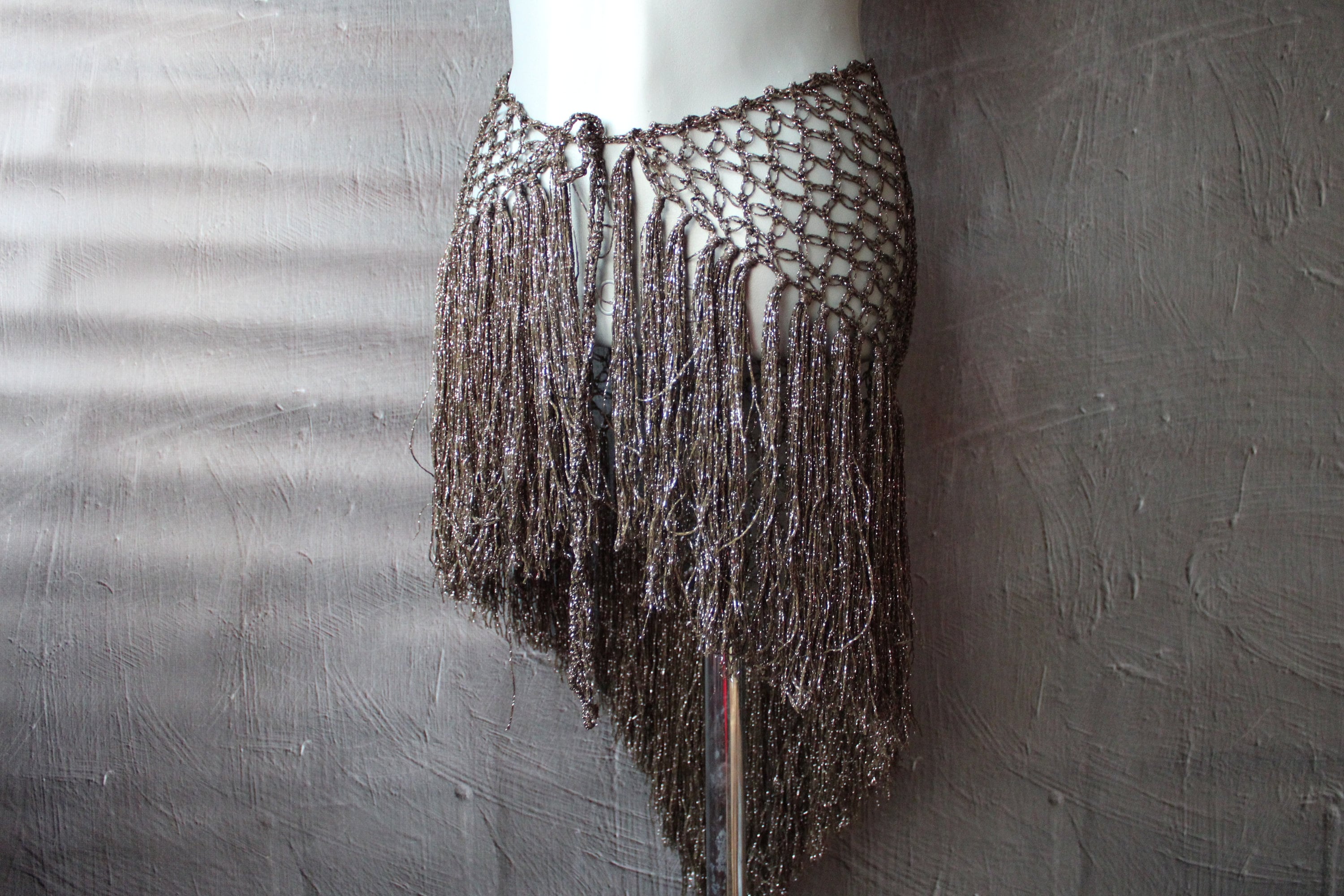 Vintage Y2K Beaded Fringe Hip Scarf Belt Hand Beaded Rosette Closure Black Beaded Belly Hip Scarf - Etsy main image 2