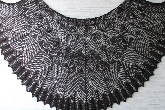 plus size black shawl