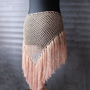 Crochet Belly Dance Hip Scarf: Fringe Tassel Belt, ATS Skirt