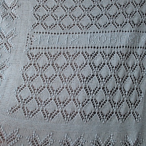 Hand Knitted Merino Wool Baby Blanket: Personalized Heirloom Shawl