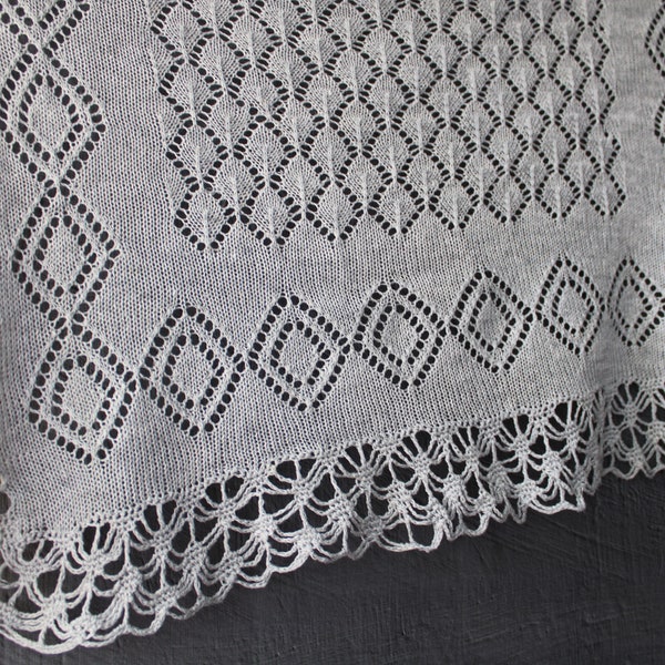 knitted christening shawl