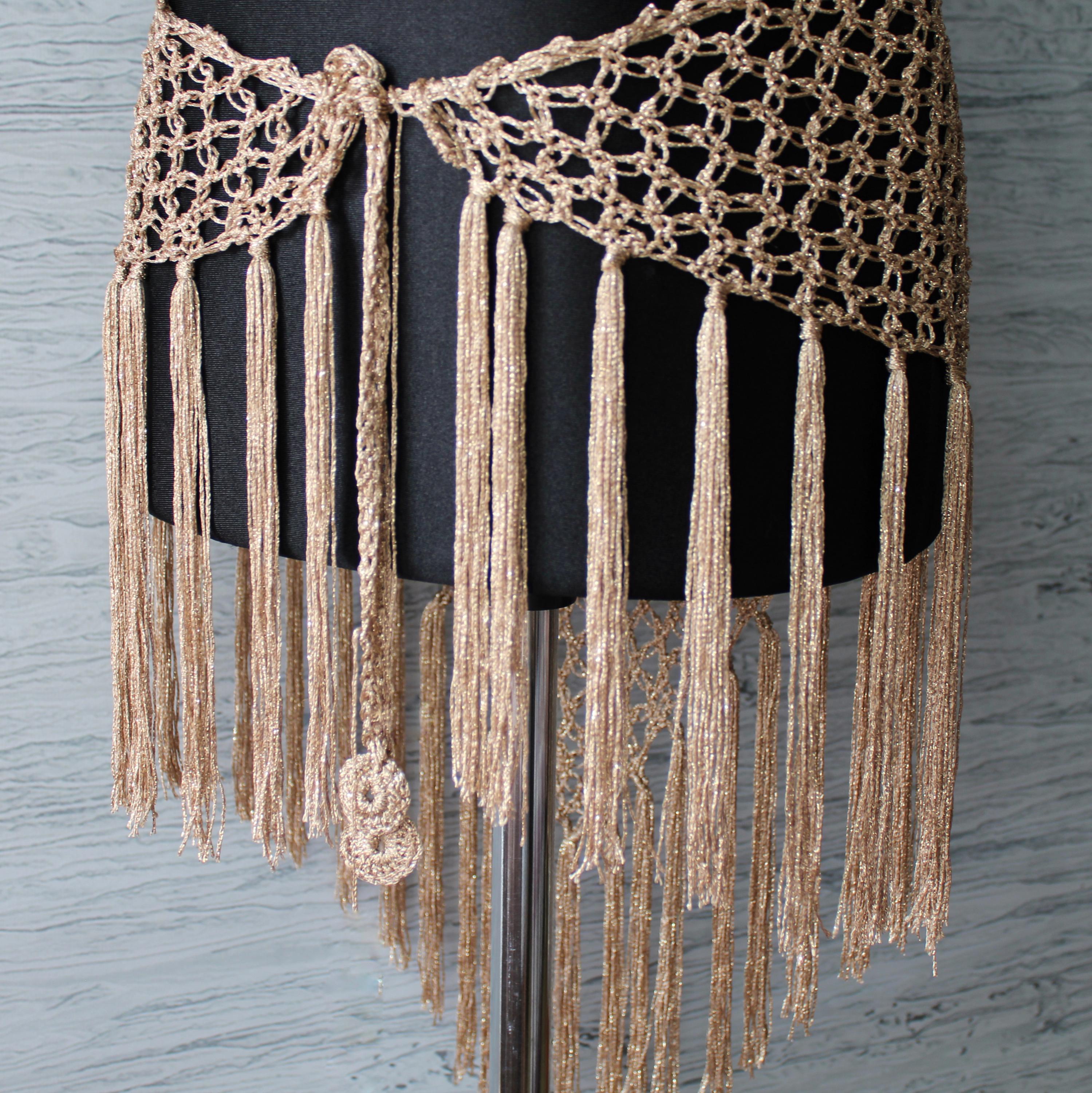 Cintura Danza Del Ventre Con Sciarpa A Rete - 15 Colori, Paillettes, Elastica Per Performance