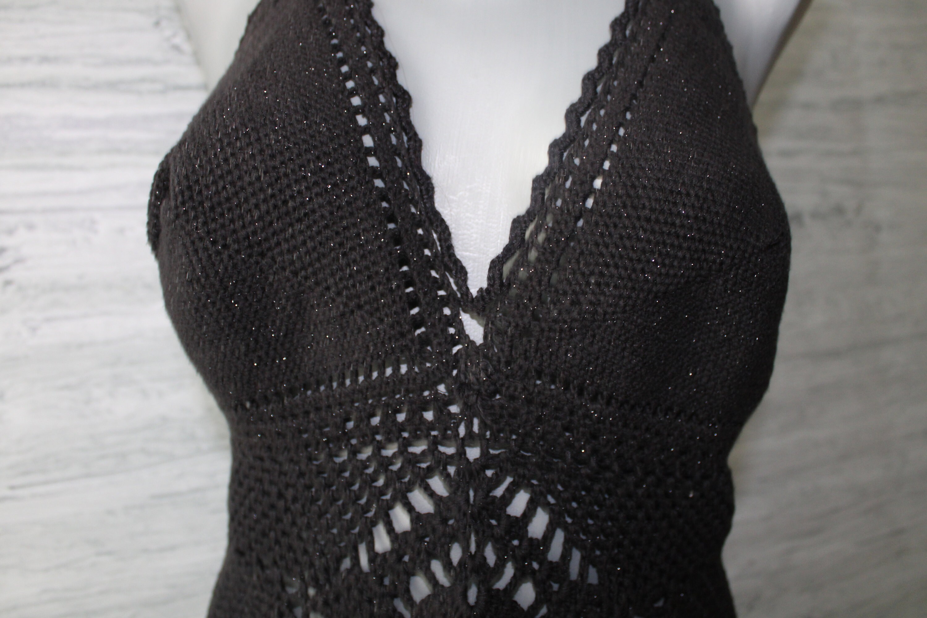 Open back top Crochet top halter Festival crop top backless | Etsy