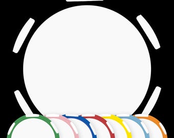 Multi-Stripe Blank Poker Chips Sample Pack 11.5g | Test UV Printing Before You Buy