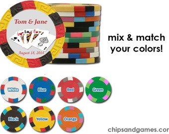 100 Full Color Customizable Poker Chips With Your Own Image or Design