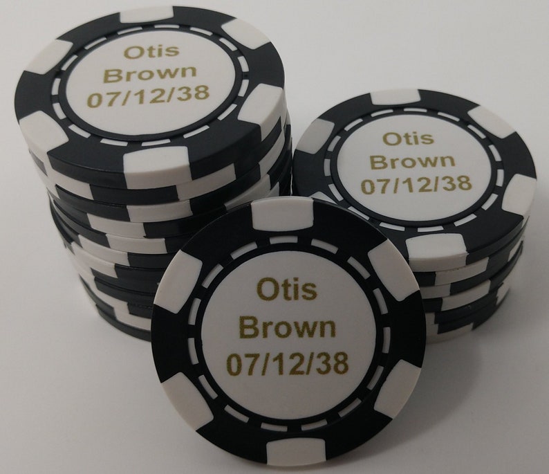 1 to 1000 Custom Poker Chips Imprinted With Your Personalized Etsy
