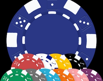 Dice Design Blank Poker Chips Sample Pack 11.5g | Test Foil Stamping and UV Before You Buy