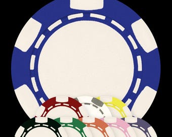 Blank Poker Chips 100 Pack 11.5g 6-Spot | UV Print & Foil Stamp Ready Chip Blanks | Choose Your Color