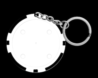 Blank Poker Chip Keyrings 10 Pack 11.5g 8-Stripe | Insert Ready Keychain Blanks | Choose Color