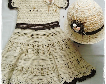 Vintage beige dress for children