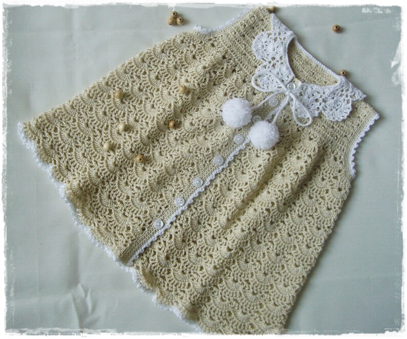 Beige vintage dress for babys/children image 1