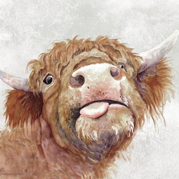 Highland cow, glass chopping board, cutting board, worktop saver, placemat, pot stand