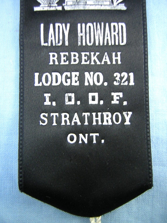 Rebekah IOOF Degree, In Memoriam Black Lodge Ribb… - image 3
