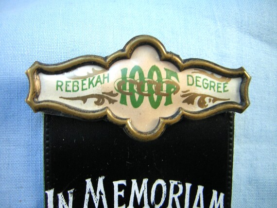 Rebekah IOOF Degree, In Memoriam Black Lodge Ribb… - image 5