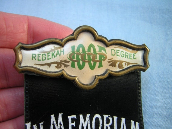 Rebekah IOOF Degree, In Memoriam Black Lodge Ribb… - image 10