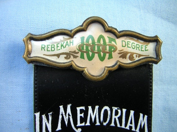Rebekah IOOF Degree, In Memoriam Black Lodge Ribb… - image 4