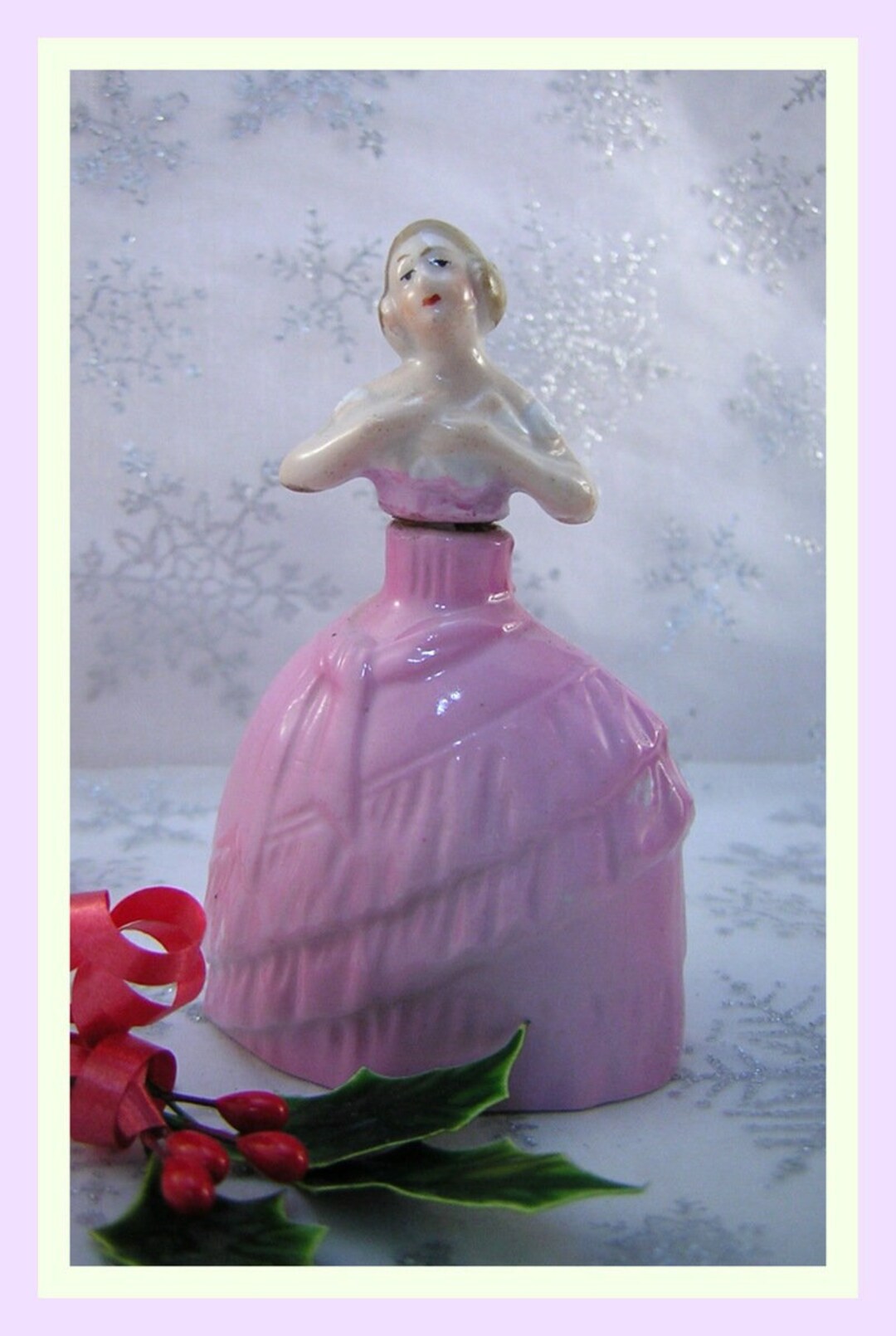 Antique Half Doll Perfume Bottle ed German Porcelain Etsy