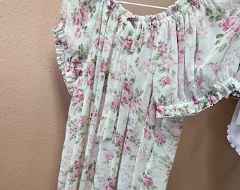 BABYDOLL FLORAL TRANSPARENTE