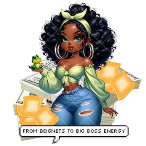 Modern day Princess, Tiana, black woman, shirt design, sublimation, png, svg