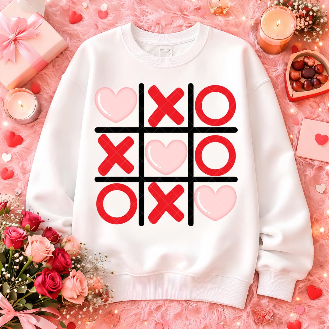 XOXO Valentine PNG | Tic Tac Toe Love Game Graphic (digital Download ...