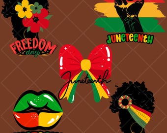 Juneteenth PNG Bundle: Sublimation Designs (Digital Download)