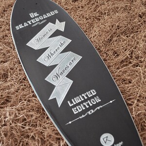 Laser engraved Vintage Banner Cruiser Longboard, 7ply canadian maple image 2