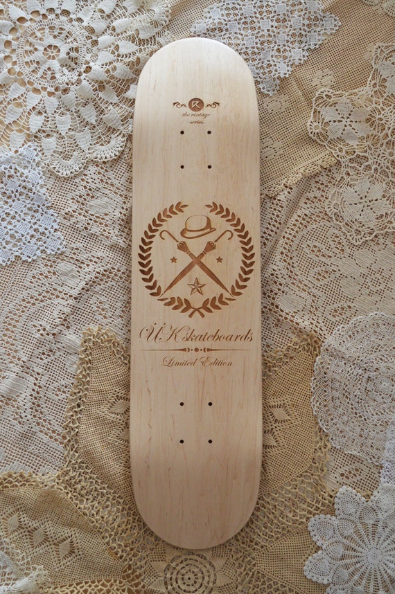 Laser engraved Coat of arms skateboard deck 7ply Etsy