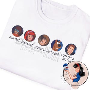 T-Shirt Supernatural Inspired Dean Sam Castiel Crossover Son Bitch Scoobynatural Cartoon Funny Convention  Baseball Jerk Angel Demon Tee
