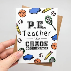 PE Teacher Appreciation Card: Colorful Design