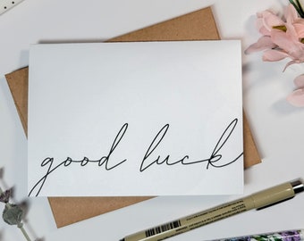 Simple Minimalist Good Luck Greeting Card