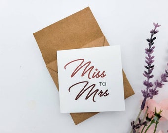 Pretty Little Miss to Mrs Bridal Shower Card